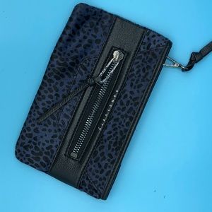 Navy/black leopard printed clutch by Sanctuary